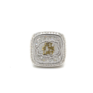 Luxury Two-Tone ‘Sky Is The Limit’ Silver Ring