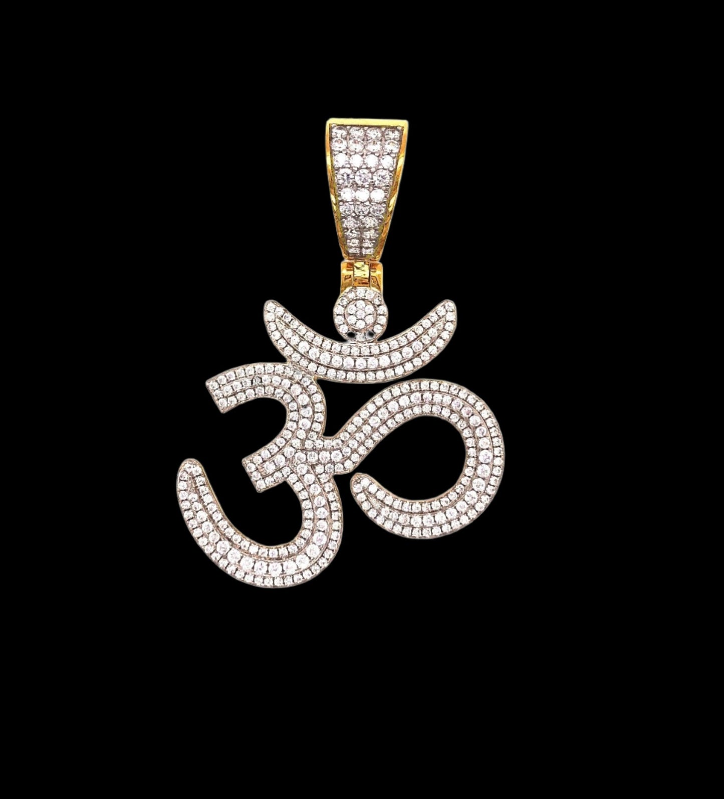 Colgante Ohm Om Yoga Buddha Namaste de plata blanca 467239