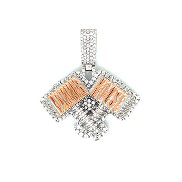 Lab-Created Moissanite Double Hammer Pendant 'HAMMER HOUSE'