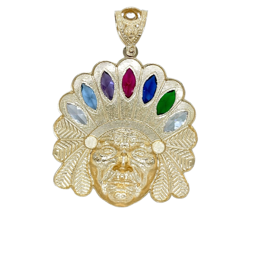 14K Gold Apache W/ CZ Pendant