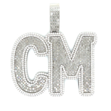 CM Custom Silver Pendant in Moissanite or Cubic Zirconia