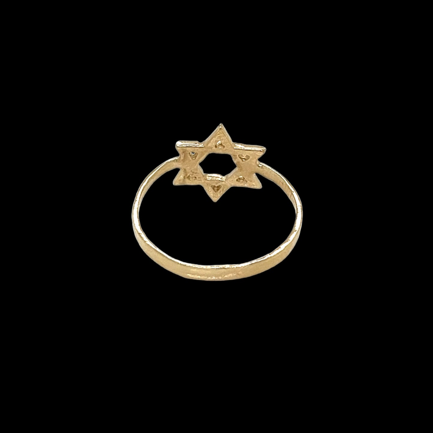 טבעת מגן דוד רגילה בזהב 14 קראט