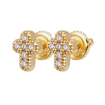 Classic Cross Stud Earrings