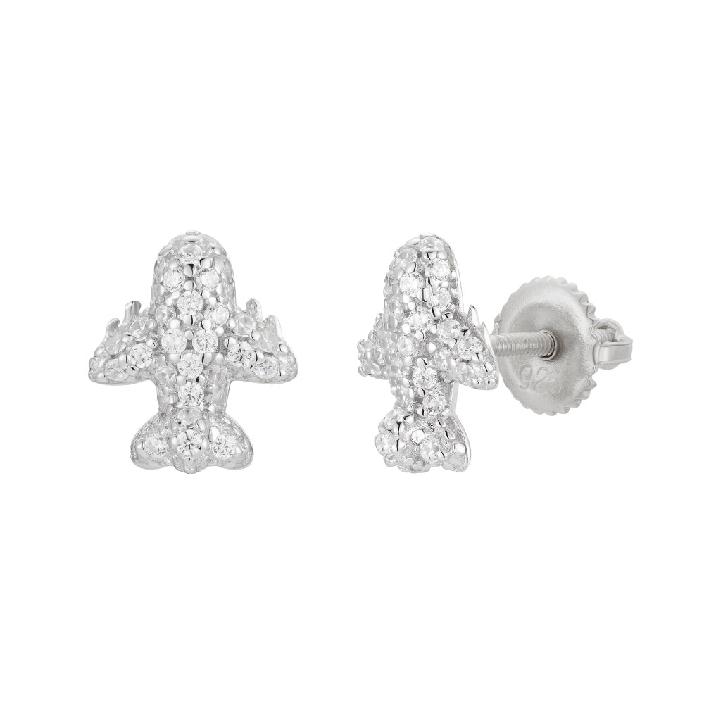 Airplane Pavé Stud Earrings