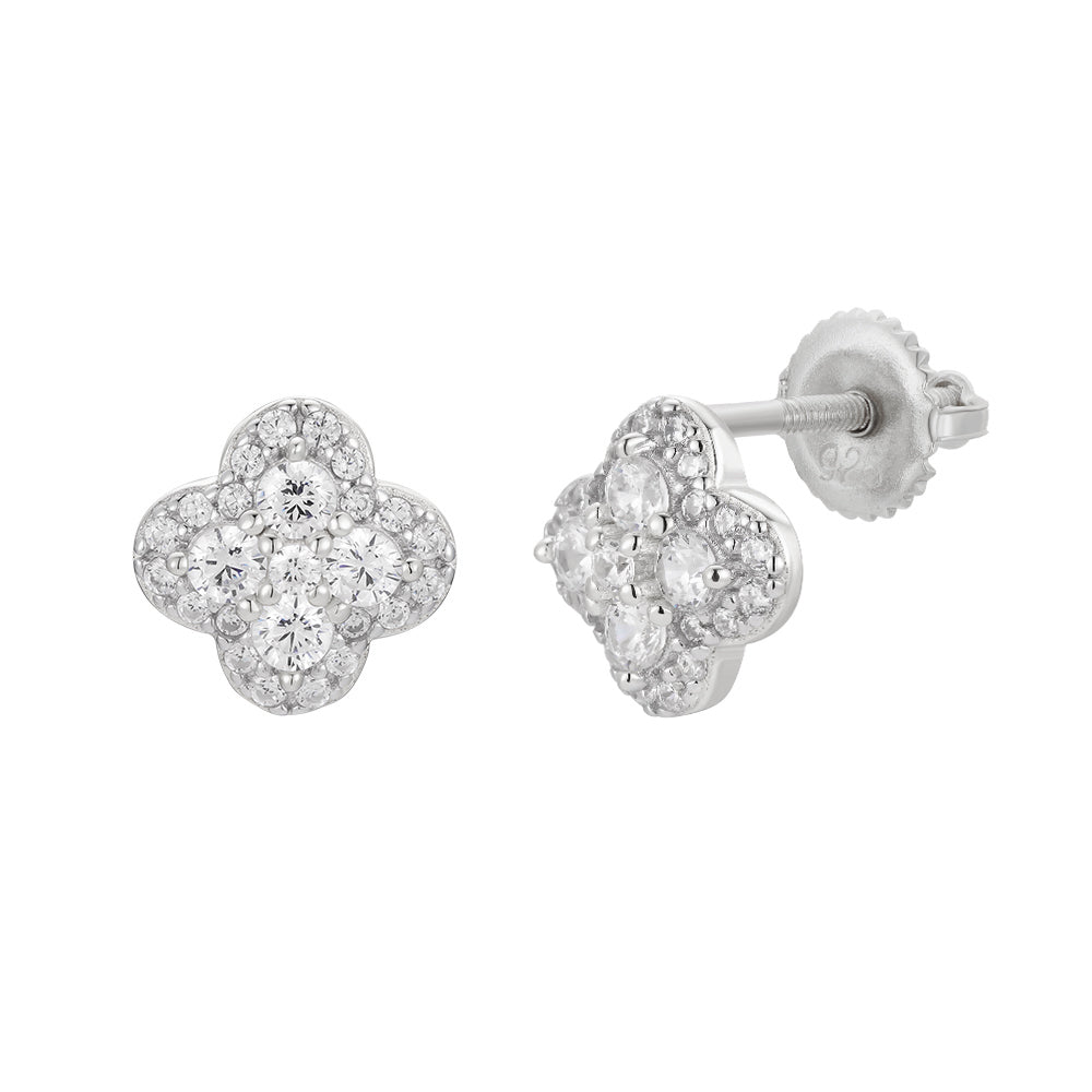 Floral Cluster Stud Earrings