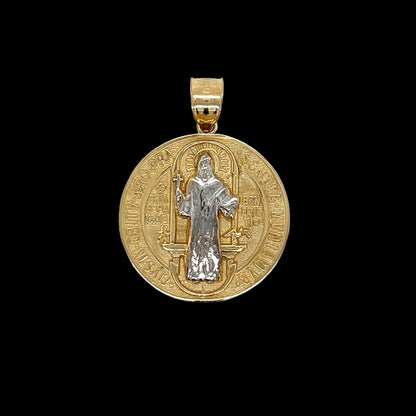 14K Gold San Benito Round Pendant