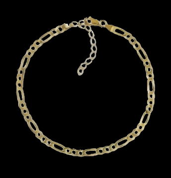 Figaro Anklet Plain & Diamond Cut