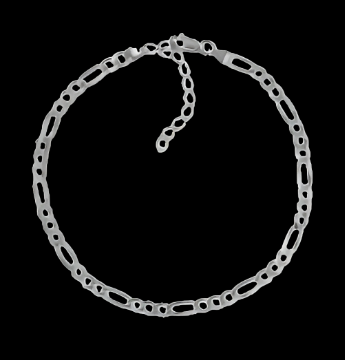 Figaro Anklet Plain & Diamond Cut