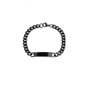 18k Gold Plated Multi Color Unisex Stainless Steel ID Cuban Bracelets Non Tarnish & Water Resistant