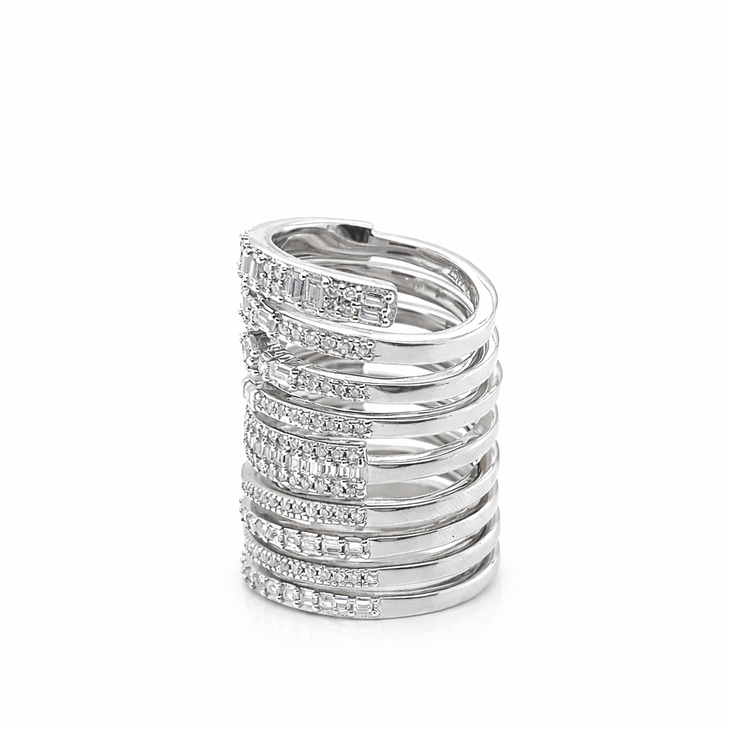 Infinity Layered Baguette Ring