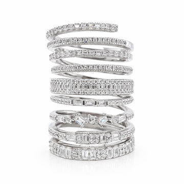 Infinity Layered Baguette Ring