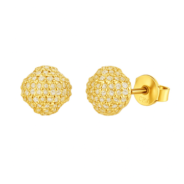Pavé Dome Stud Earrings
