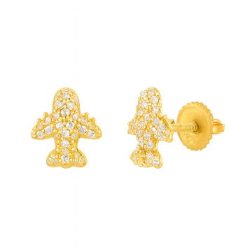 Airplane Pavé Stud Earrings