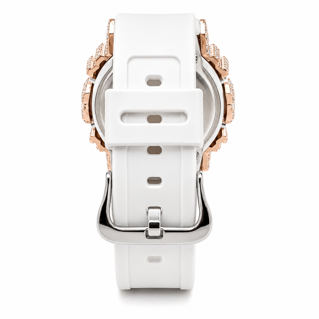 Original Luxury Lab-Grown Moissanite Watch: Snow Rose Edition
