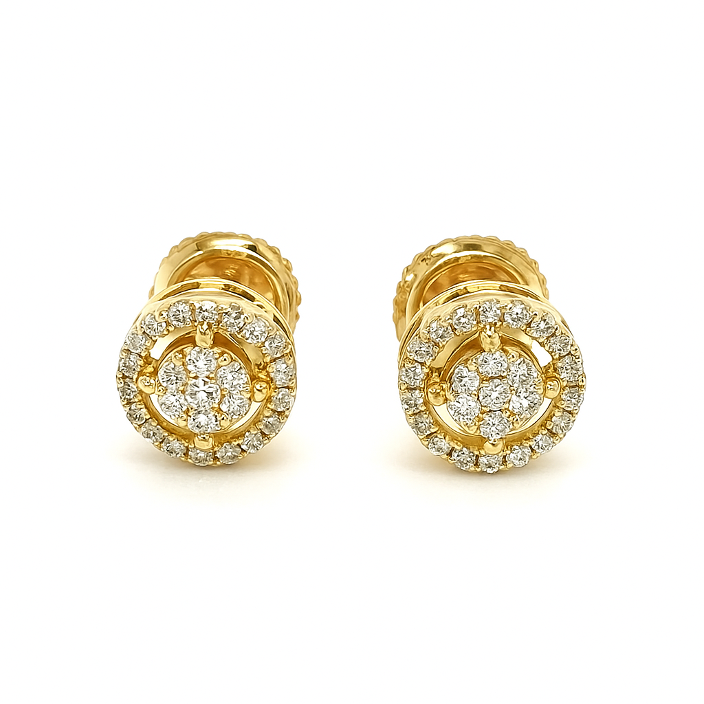 Radiant Glow Diamond Halo Studs