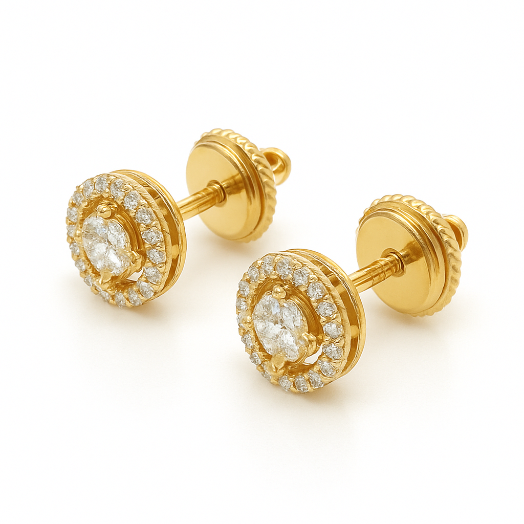 Radiant Glow Diamond Halo Studs