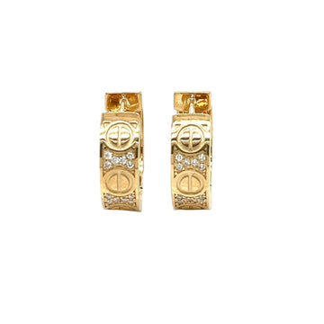 10K Gold Lab-Created Moissanite Hoop Earrings