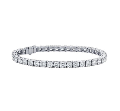 Icy Sterling Silver Round 4MM MOISSANITE Tennis Bracelet  - M304049