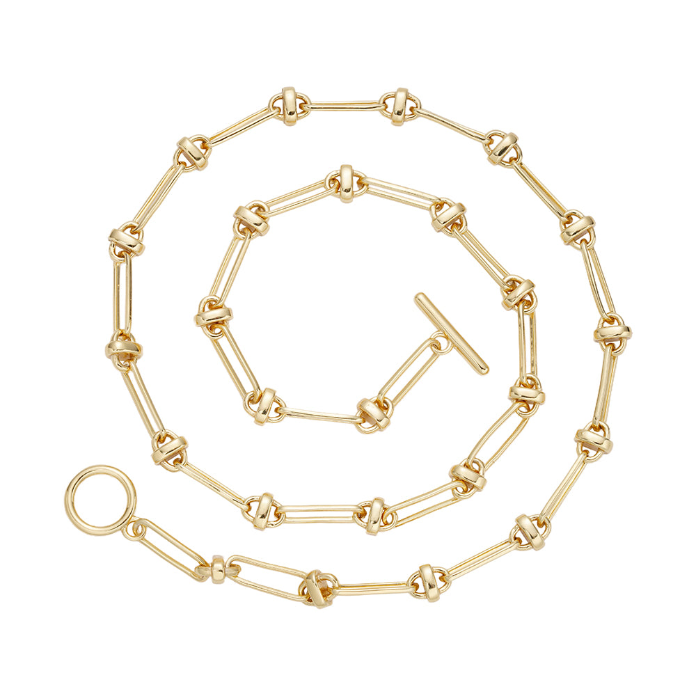 Fancy Oval Link Italiana 14k Gold Necklace - G503749