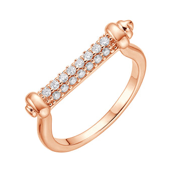 Golden Glow Cushion Halo Ring