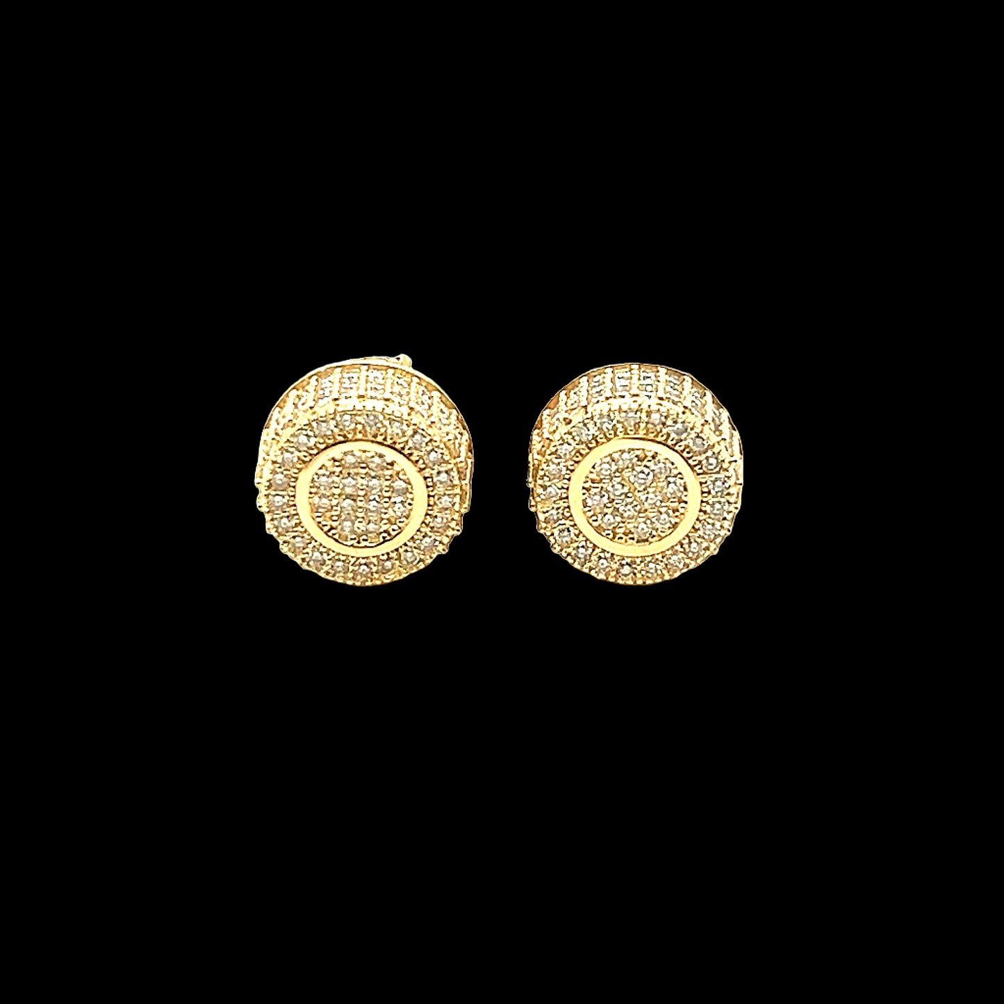 Round 1.16CT Moissanite 10k Gold Screw Earrings - G206383