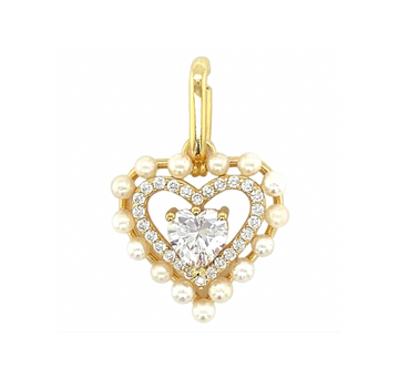 Heart Pearl Charm