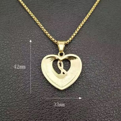 Trendy Stainless Steel Musical Note Heart Pendant Jewelry with Necklace