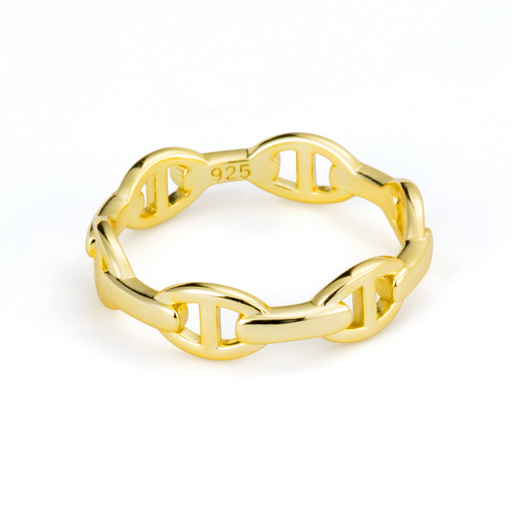 Sterling Silver Open Link Chain Ring