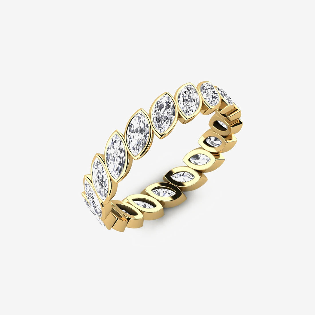 Sterling Silver Marquise CZ Eternity Band Ring
