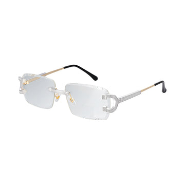 Rimless glasses Metal Clear Lens