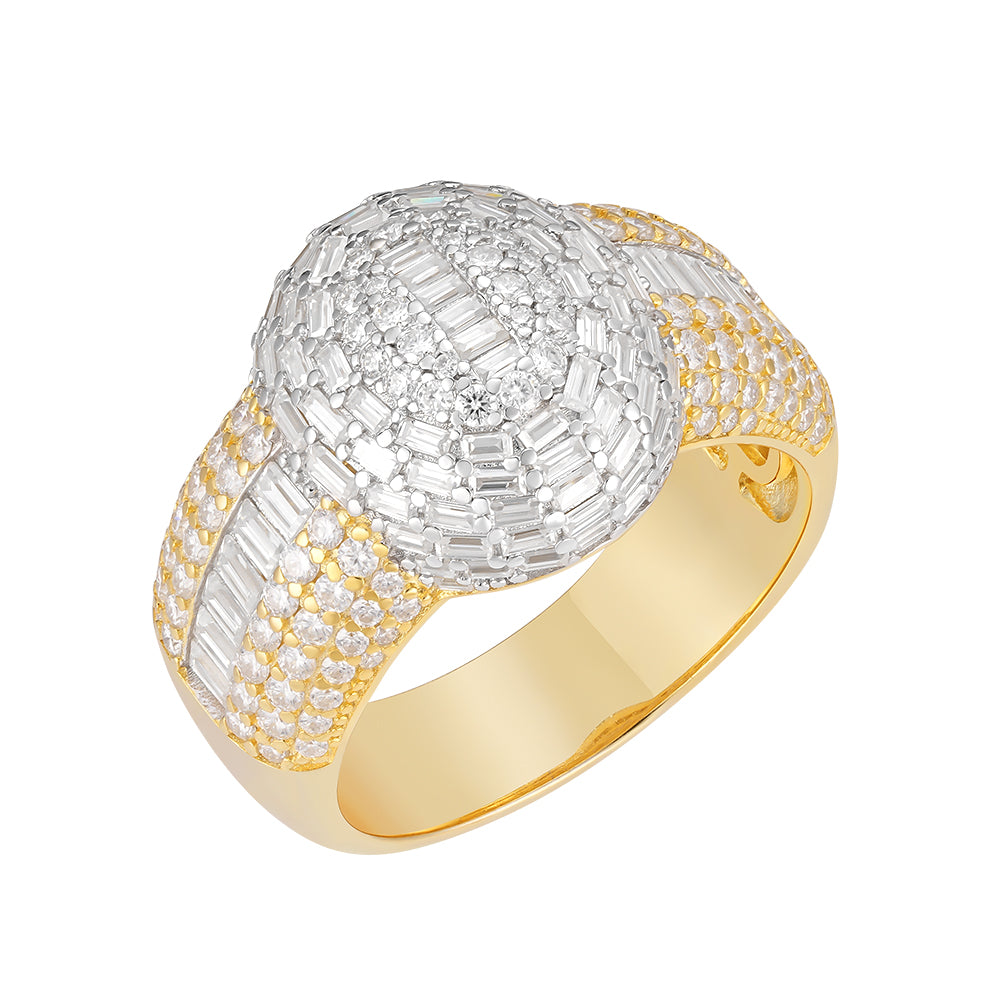 Luminous Dome Moissanite Statement Ring in Sterling Silver