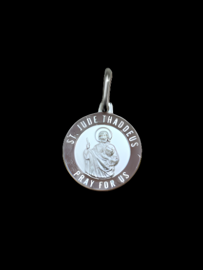 ST JUDE THADDEUS HIGH POLISH CHARM .5" INCH