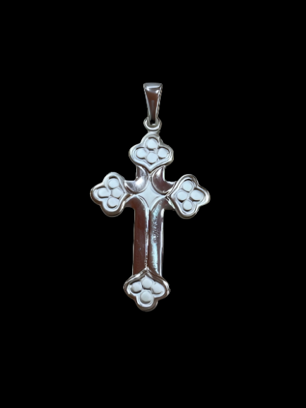 PLAIN ELEGANT HIGH POLISH CROSS CHARM 1.5 אינץ' אינץ'