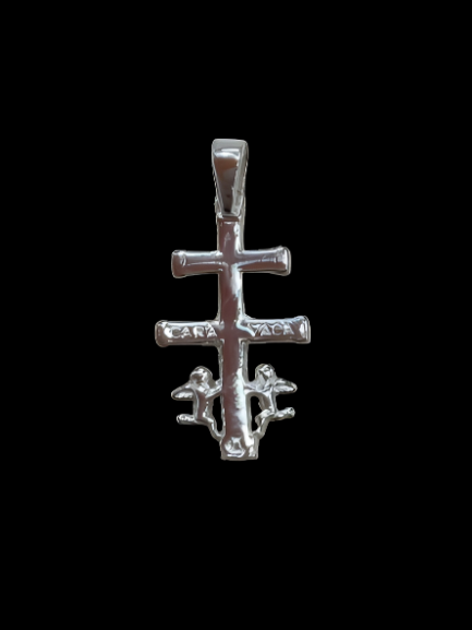 PLAIN CARAVACA HIGH POLISH CROSS CHARM 1 אינץ' אינץ'