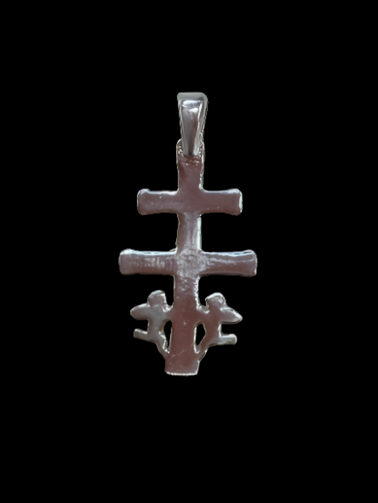 PLAIN CARAVACA HIGH POLISH CROSS CHARM 1 אינץ' אינץ'