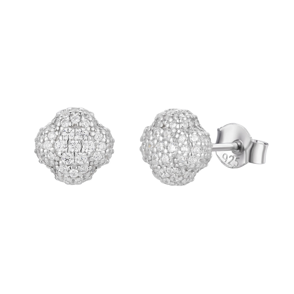 Pavé Dome Stud Earrings