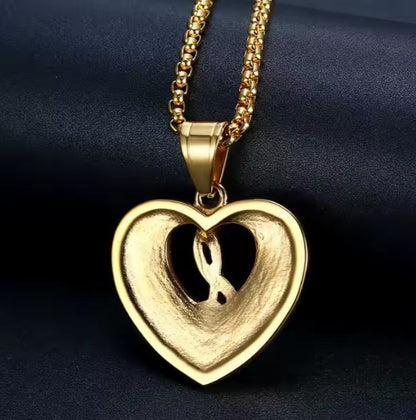 Trendy Stainless Steel Musical Note Heart Pendant Jewelry with Necklace