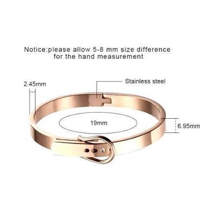 Adjustment Electroplated Belt Fashion Jewelry Bangle Stainless Steel Bracelet