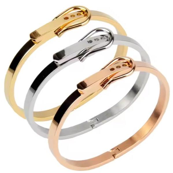 Adjustment Electroplated Belt Fashion Jewelry Bangle Stainless Steel Bracelet