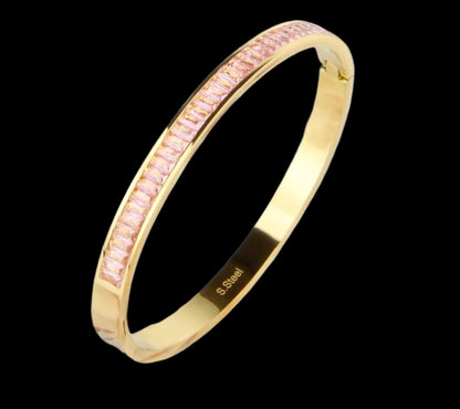 Women's Fashion Jewelry 18K Gold Plated Stainless Steel Bangle