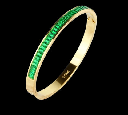 Women's Fashion Jewelry 18K Gold Plated Stainless Steel Bangle