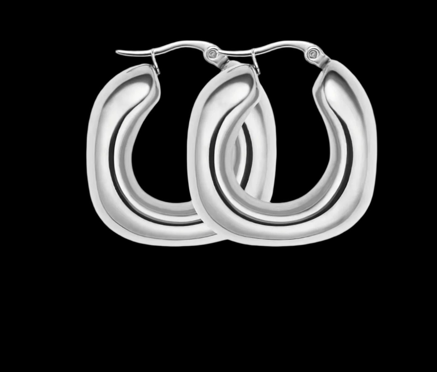 18K Gold Plated Stainless Steel Hoops