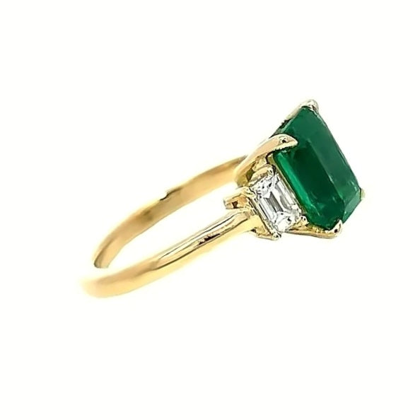 14k Gold Green Natural Diamond Engagement Ring - 36767