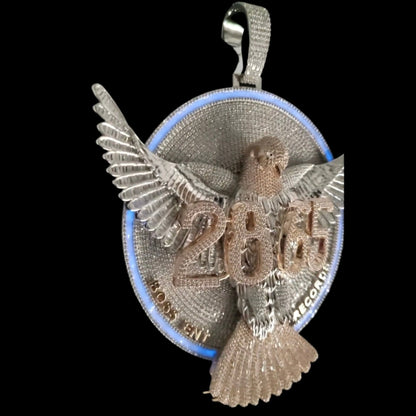 Huge Glow in the Dark Eagle Circle 3D Pendant Charm