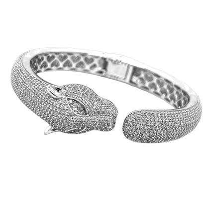 Brazalete Leopardo Plata 925