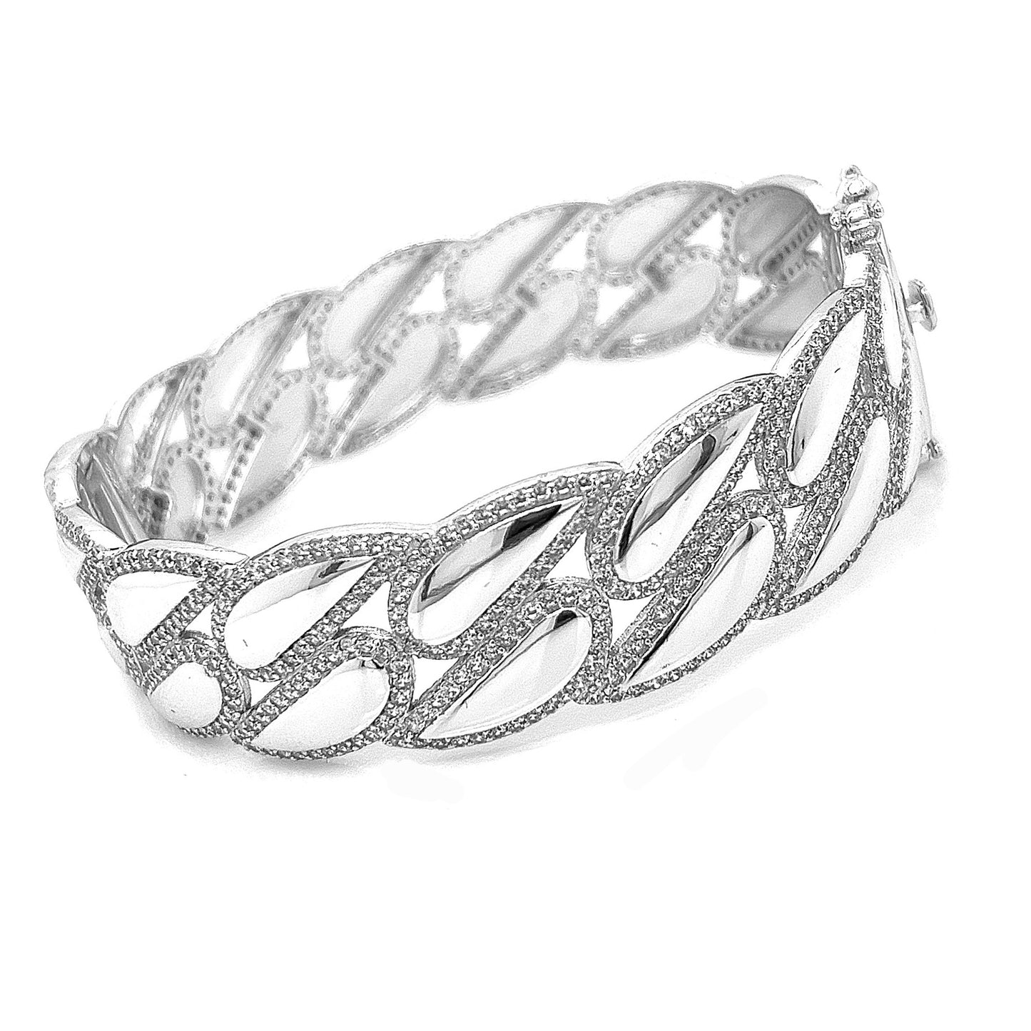 Brazalete elegante de plata 925 con circonitas