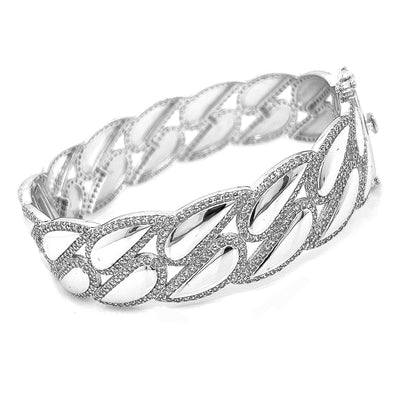 Brazalete elegante de plata 925 con circonitas