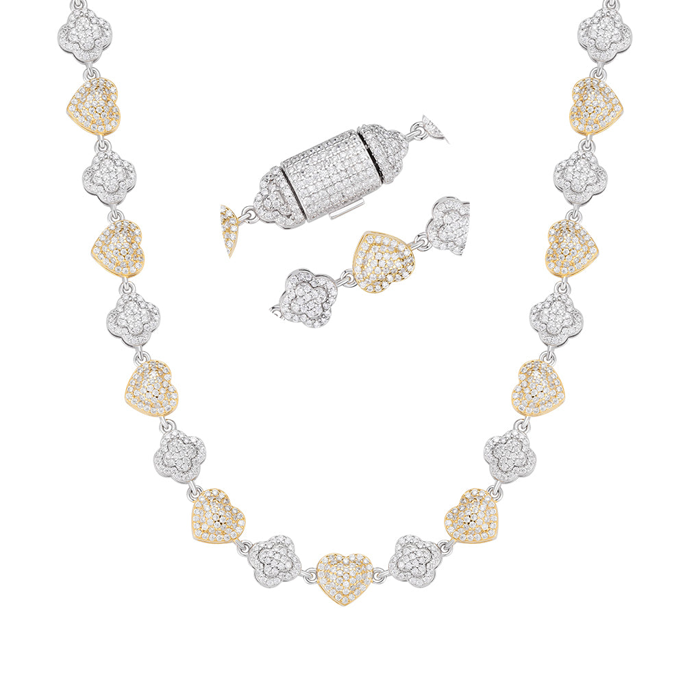 Eternal Heart Moissanite Necklace in Sterling Silver