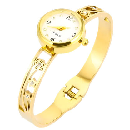 18k Gold Plated Stainless Steel Watch Bangle