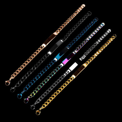 Customizable ID Cuban Link Stainless Steel Bracelet